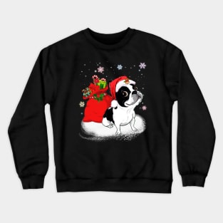 Christmas Santa Boston Terrier Crewneck Sweatshirt